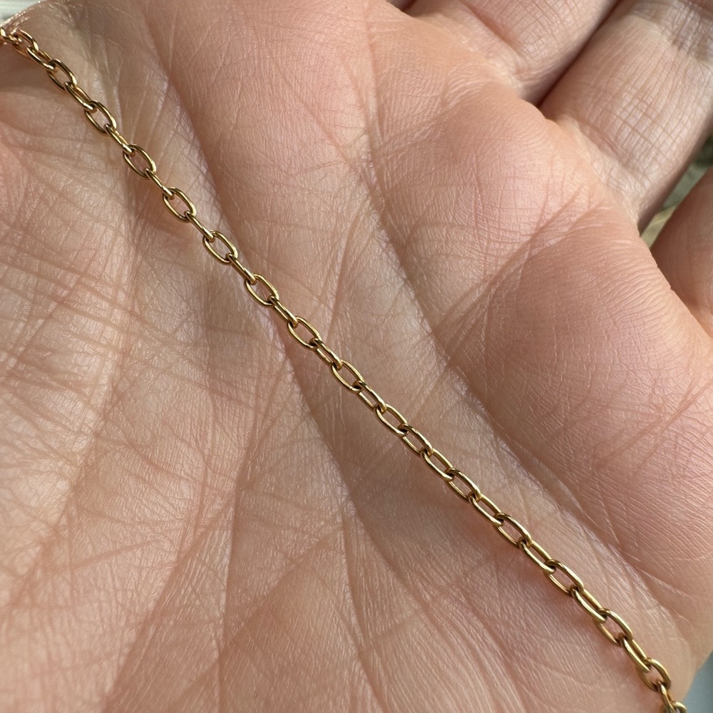 Erica Molinari Gold Light Slim Paperclip Chain - Picture 4 of 6